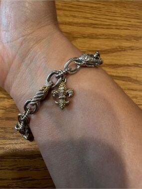 Judith Ripka Silver Lobster Claw Bracelet